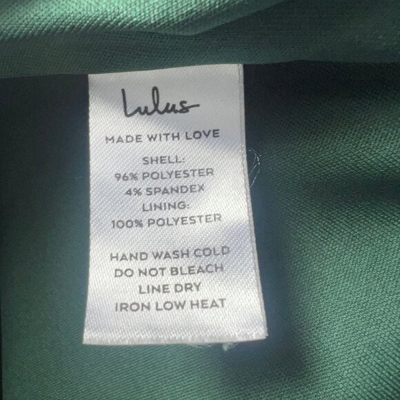 Lulus Green Asymmetrical Sleeve Floor-Length Dress - M - Picture 5 of 5